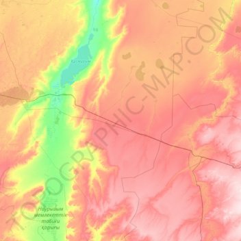Карасуский район topographic map, elevation, terrain