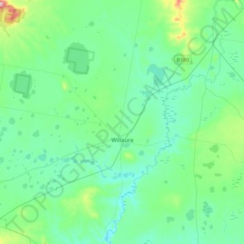 Willaura topographic map, elevation, terrain