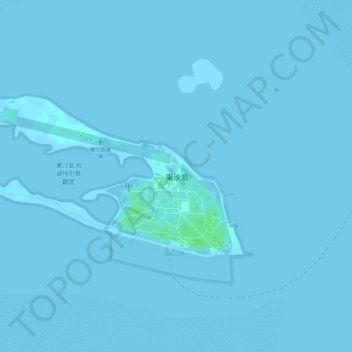 東沙島 topographic map, elevation, terrain