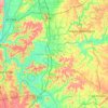 Bullitt County topographic map, elevation, terrain