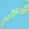 Vestvågøy topographic map, elevation, terrain