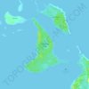 Big Major Cay topographic map, elevation, terrain
