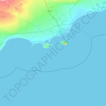 Aden (gouvernement) topographic map, elevation, terrain