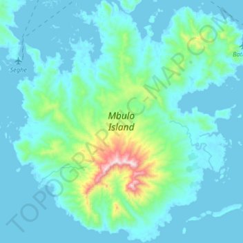 Vangunu topographic map, elevation, terrain