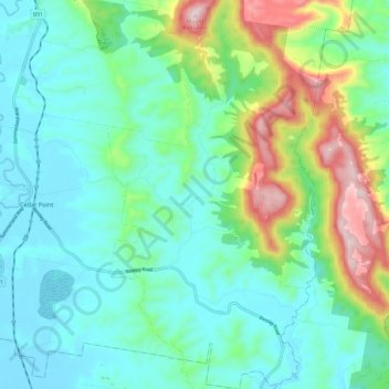 Boorabee Park topographic map, elevation, terrain