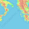 Ionian Sea topographic map, elevation, terrain