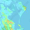 Wallis Lake topographic map, elevation, terrain