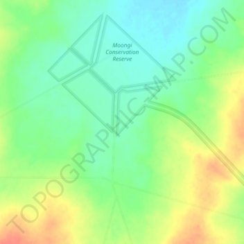 Moongi Conservation Reserve topographic map, elevation, terrain