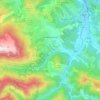 Sentenac-d'Oust topographic map, elevation, terrain