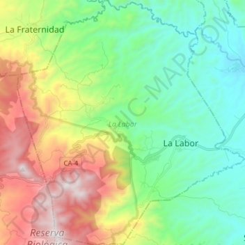La Labor topographic map, elevation, terrain