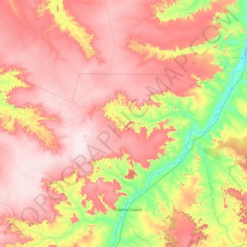 Palmeira do Piauí topographic map, elevation, terrain
