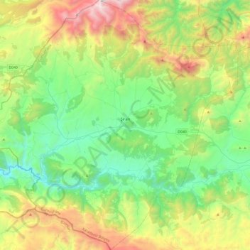 Şiran topographic map, elevation, terrain