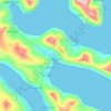 Norðragøta topographic map, elevation, terrain