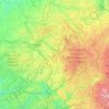 Limousin topographic map, elevation, terrain