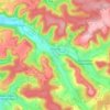 Poissons topographic map, elevation, terrain