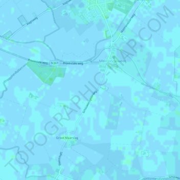 Mensingeweer topographic map, elevation, terrain