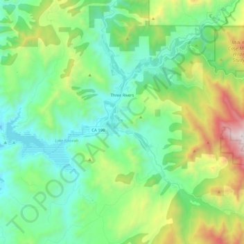 Three Rivers topographic map, elevation, terrain