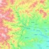 Fuping County topographic map, elevation, terrain