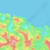 Costa Oriental topographic map, elevation, terrain