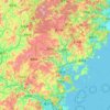 Ningde topographic map, elevation, terrain