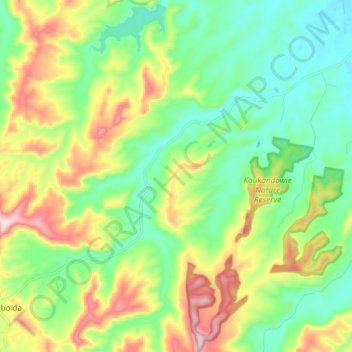 Blaxlands Creek topographic map, elevation, terrain