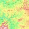 Central Tigray topographic map, elevation, terrain