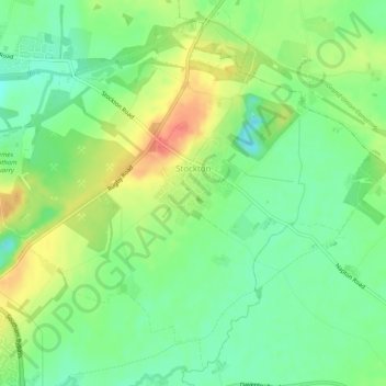 Stockton CP topographic map, elevation, terrain