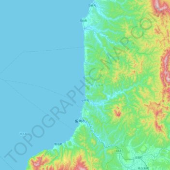 Obira topographic map, elevation, terrain