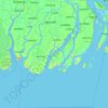 Patuakhali District topographic map, elevation, terrain
