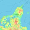 Noord-Jutland topographic map, elevation, terrain
