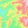 Putaendo topographic map, elevation, terrain