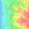 Gulpilhares topographic map, elevation, terrain