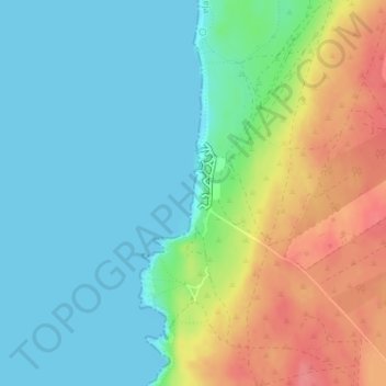 Praia do Malhão (Sul) topographic map, elevation, terrain