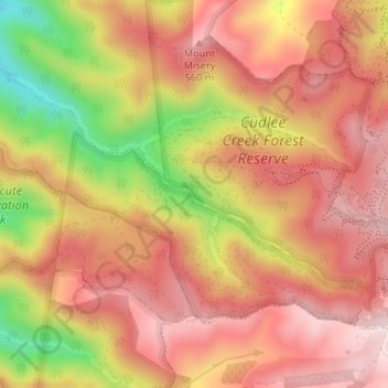 Kangaroo Creek topographic map, elevation, terrain