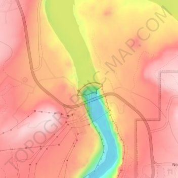 Glen Canyon Dam topographic map, elevation, terrain