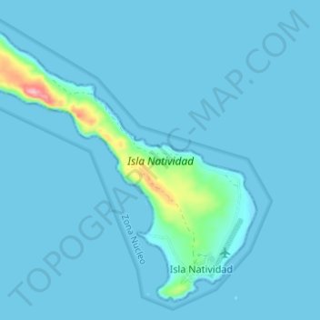 Isla Natividad topographic map, elevation, terrain