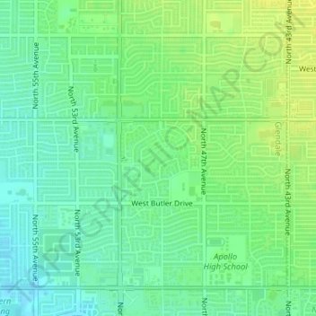 New World Park topographic map, elevation, terrain