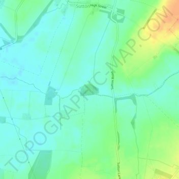 Dunton Fen topographic map, elevation, terrain