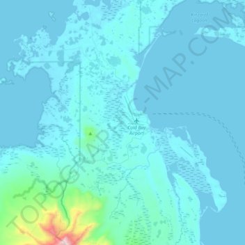 Cold Bay topographic map, elevation, terrain