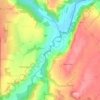 River Ceiriog topographic map, elevation, terrain