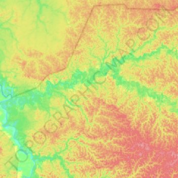 Rio Tejo topographic map, elevation, terrain