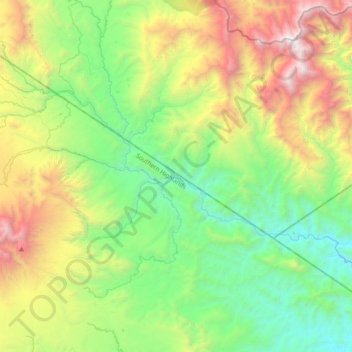 Border Southern Highlands - Western Highlands topographic map, elevation, terrain