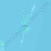 Long Caye topographic map, elevation, terrain