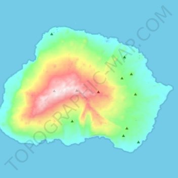 Marion Island topographic map, elevation, terrain