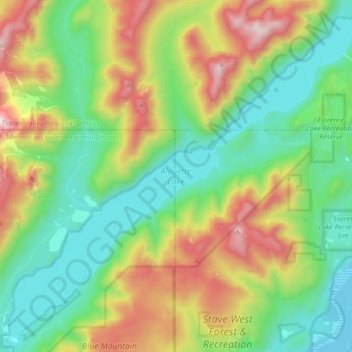 Alouette Lake topographic map, elevation, terrain