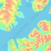 Isfjorden topographic map, elevation, terrain