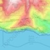 Cabo Girão topographic map, elevation, terrain