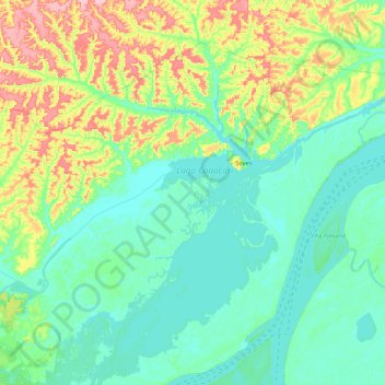 Rio Urubu topographic map, elevation, terrain