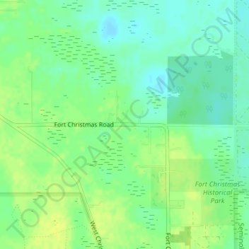 Christmas Creek topographic map, elevation, terrain