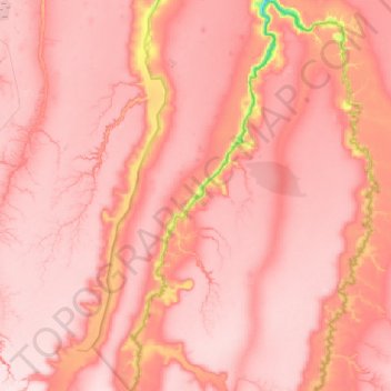 Bombo topographic map, elevation, terrain
